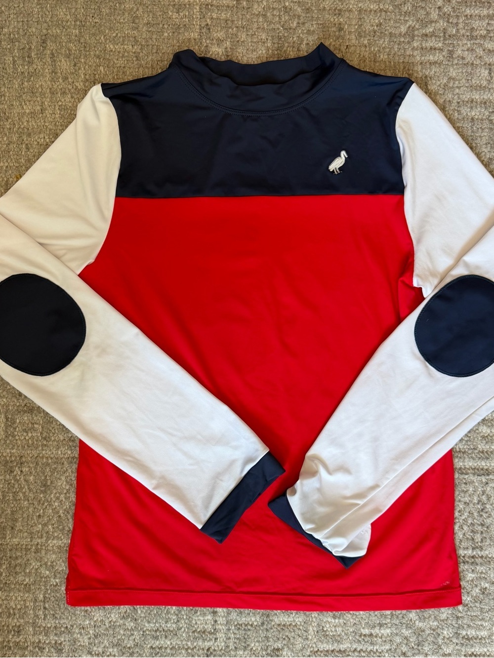 EUC TBBC Beaufort Bonnet company Red, Navy & White rashguard size 14